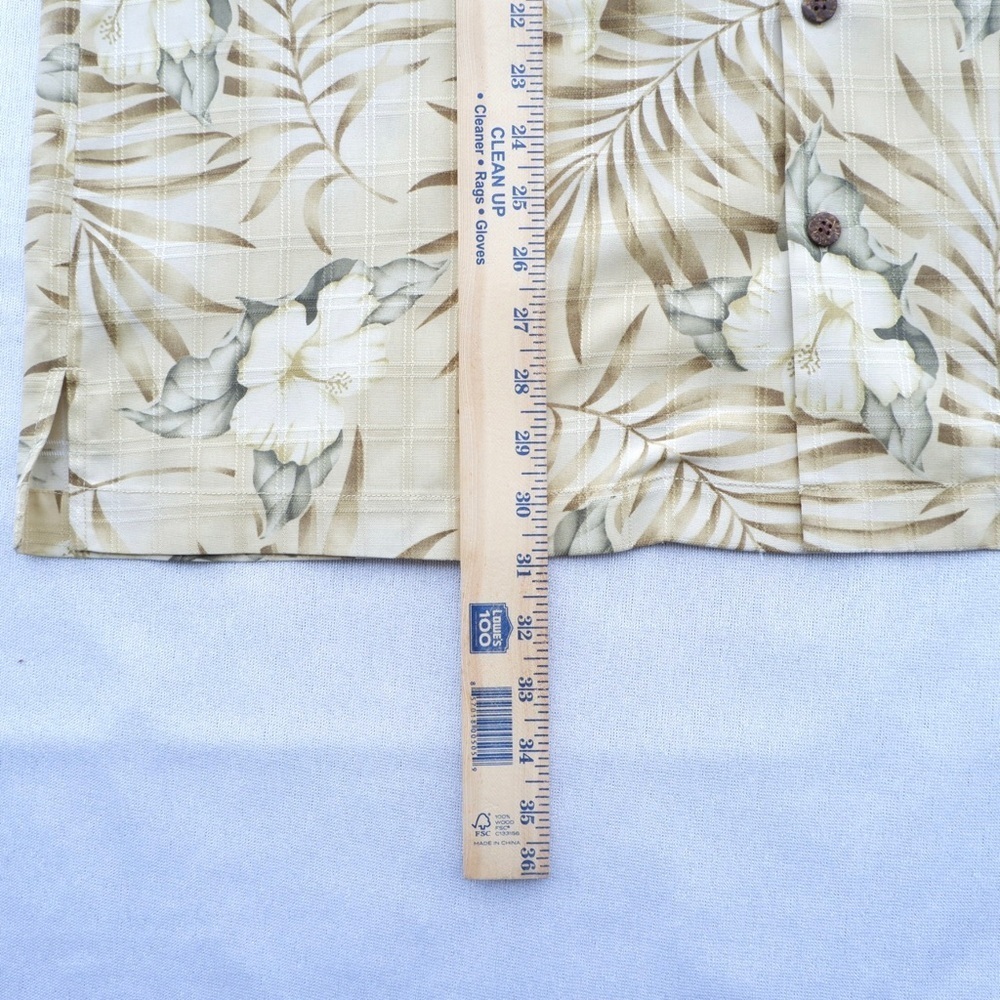 Tommy Bahama Camp Shirt Mens Large Button Up Short Sleeve Floral Tropical Silk - Picture 5 of 16